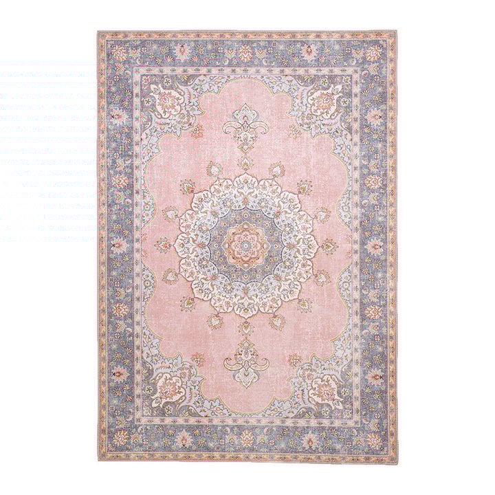 Vintage vloerkleed - Lily Medaillon Roze - 1