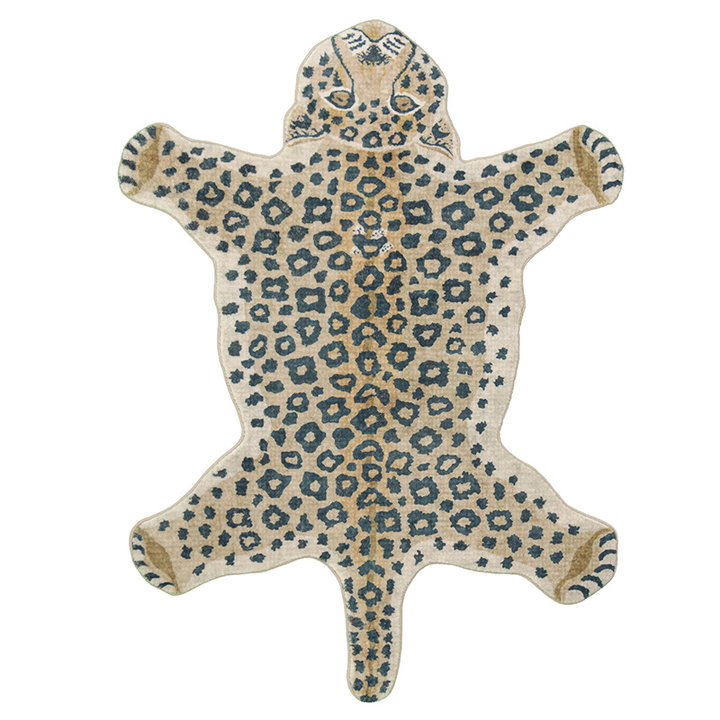 Wasbaar kindervloerkleed - Wild Panter Naturel - 1