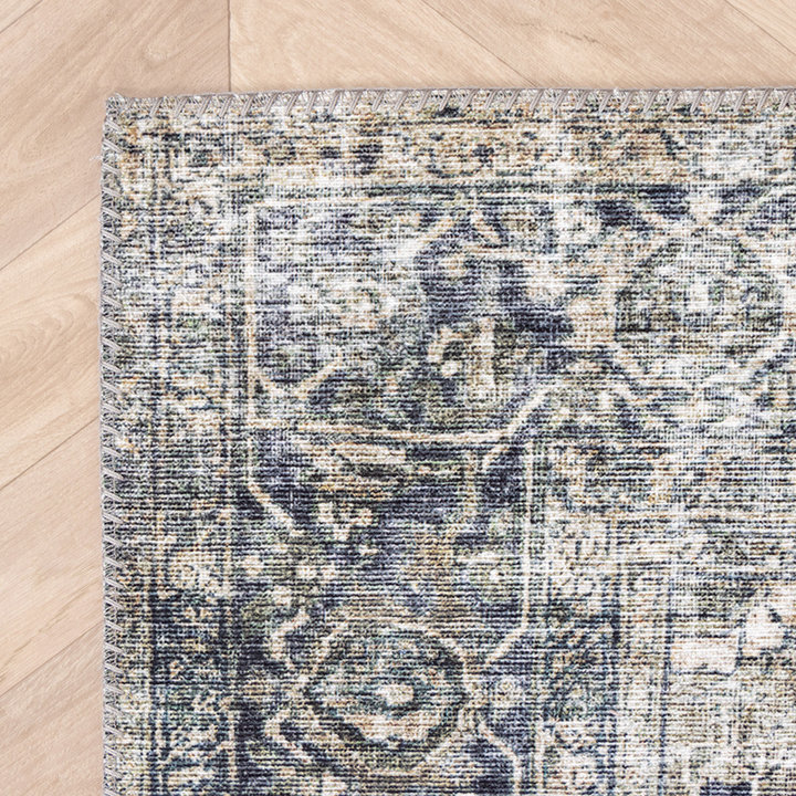 Vintage vloerkleed - Lugan Groen/Grijs - 4