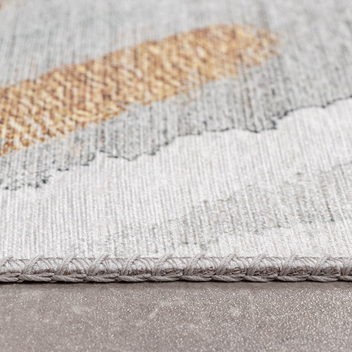 Modern vloerkleed - Strong Brush Blauw/Geel - 3