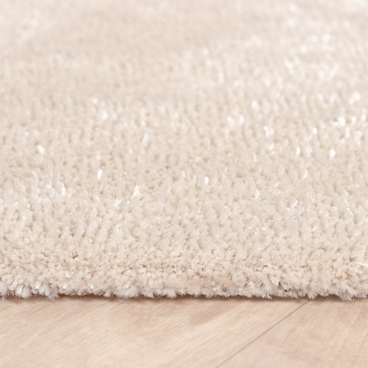 Rond wasbaar viscose vloerkleed - Vive Creme - 4