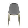 Velvet stoel - Tara Grijs - Goud frame