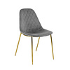 Velvet stoel - Tara Grijs - Goud frame