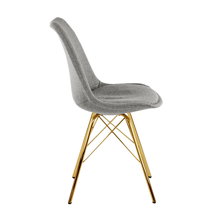 Kuipstoel - Jens Grijs - Goud frame  - 1