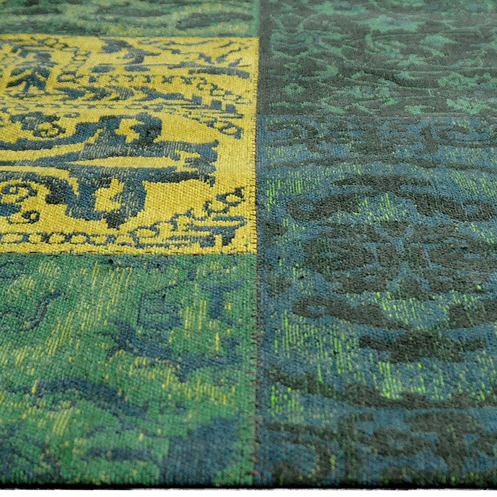 Patchwork vloerkleed - Delany Groen/Geel - 3