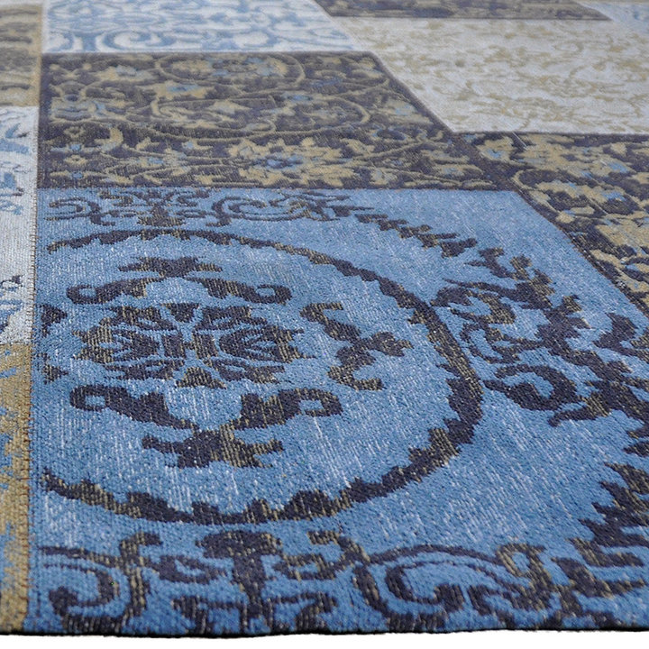 Patchwork vloerkleed - Delany Grijs/Blauw - 3
