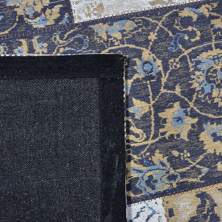 Patchwork vloerkleed - Delany Grijs/Blauw - 2