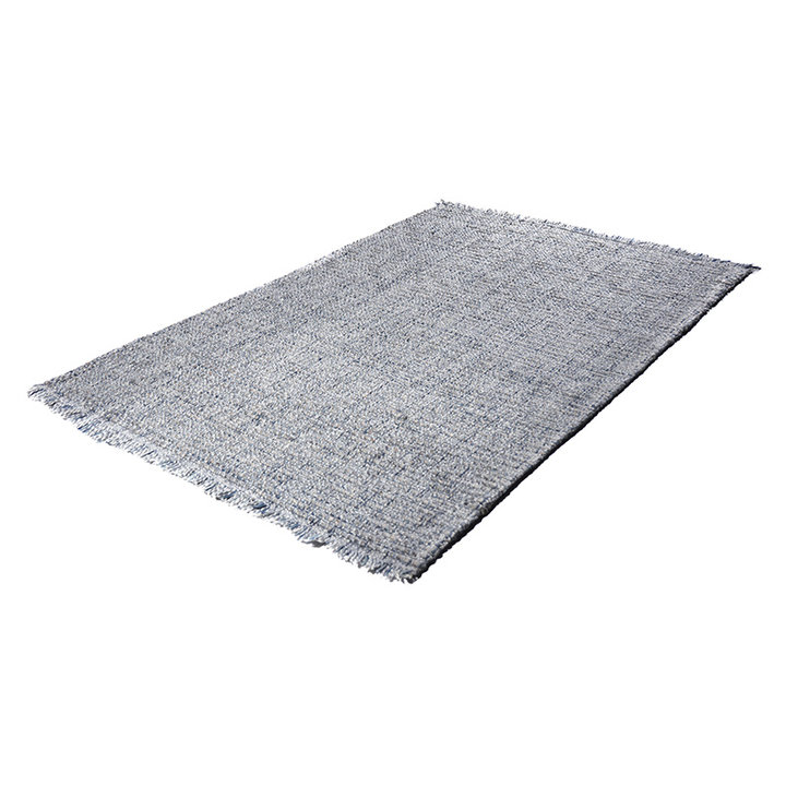 Wollen vloerkleed - Trinette Blauw/Creme - 1