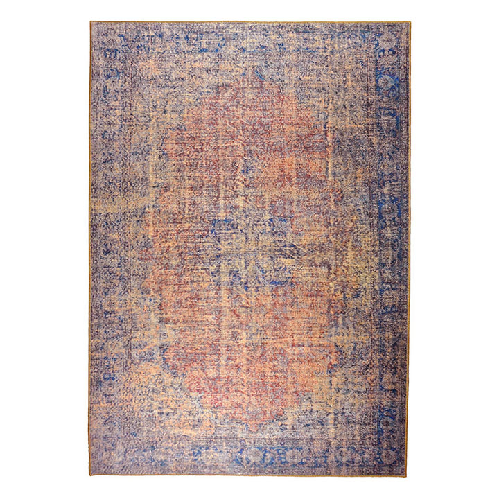 Vintage vloerkleed - Nadine Kayde Blauw Rood