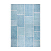 Patchwork vloerkleed - Nadine Blauw