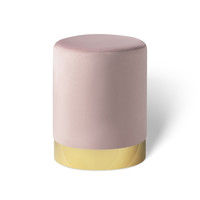 Velvet poef - Belle Deluxe Oud Roze