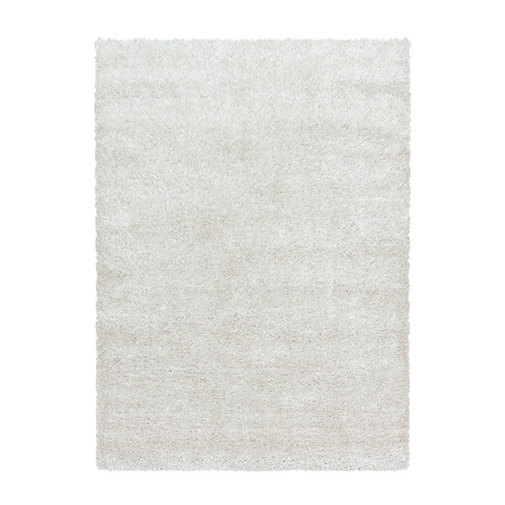 Hoogpolig vloerkleed - Blushy Creme/Wit - 1