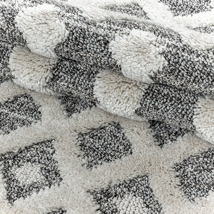Scandinavisch vloerkleed - Pitea Knot Grijs/Creme - 5
