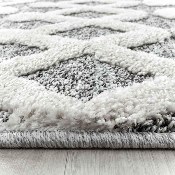 Scandinavisch vloerkleed - Pitea Knot Grijs/Creme - 3