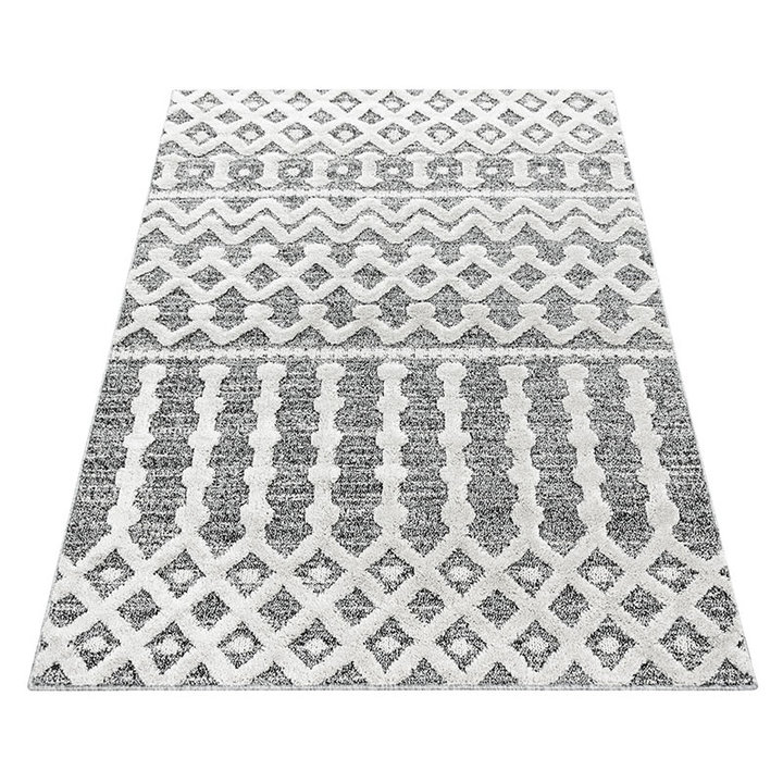Scandinavisch vloerkleed - Pitea Knot Grijs/Creme - 2