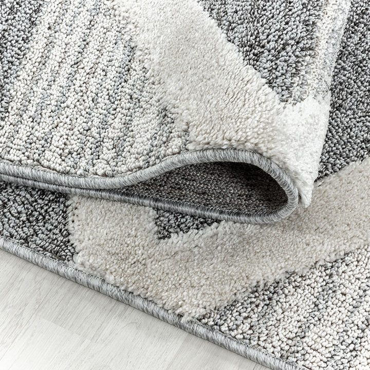 Scandinavisch vloerkleed - Pitea Lines Grijs/Creme - 4