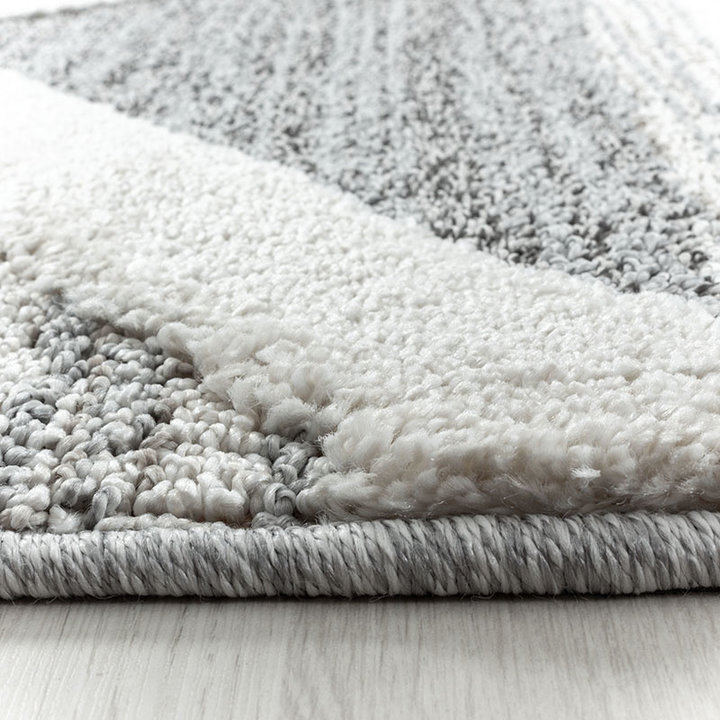 Scandinavisch vloerkleed - Pitea Lines Grijs/Creme - 3