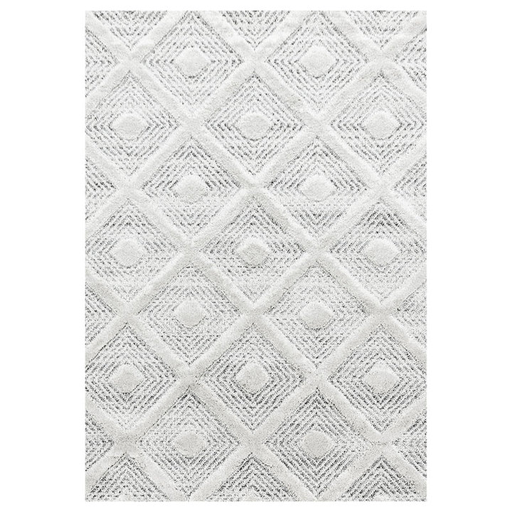 Scandinavisch vloerkleed - Pitea Ethno Creme/Grijs - 1