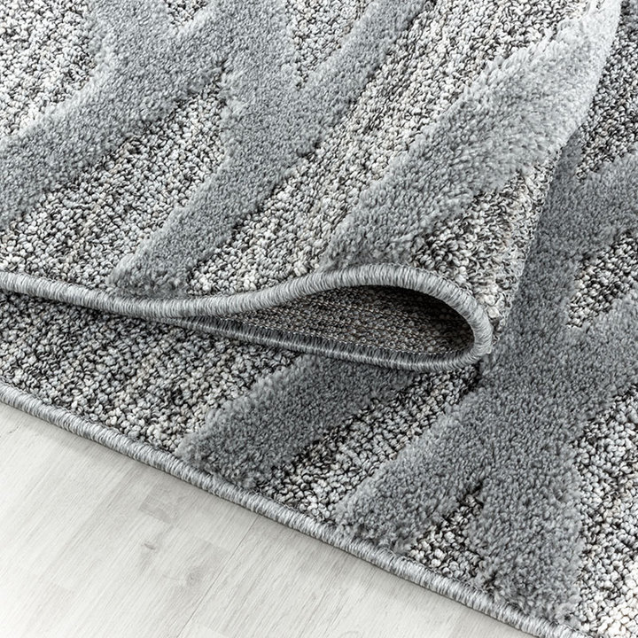 Rond scandinavisch vloerkleed - Pitea Double Grijs - 2