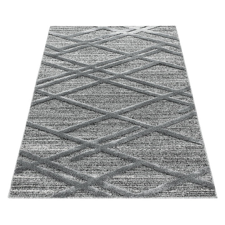 Scandinavisch vloerkleed - Pitea Double Grijs - 2