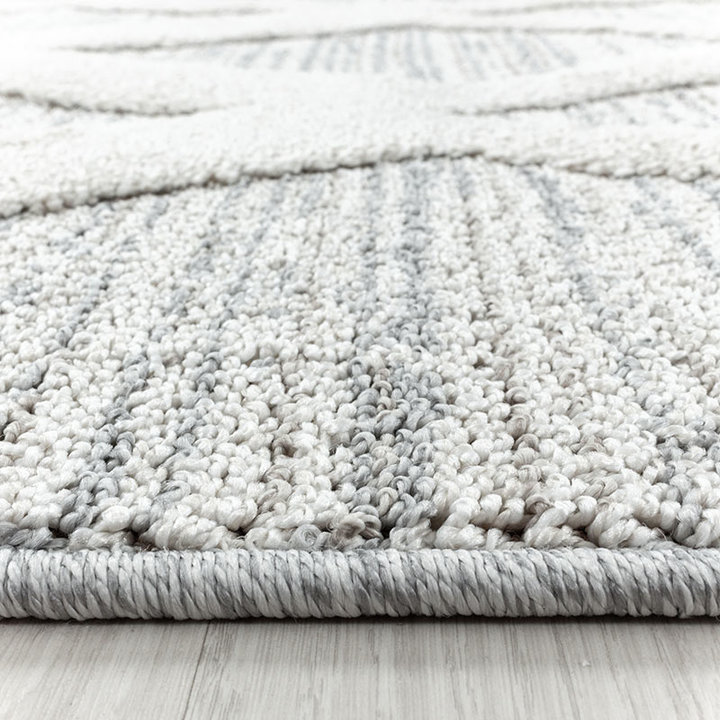 Rond scandinavisch vloerkleed - Pitea Diamond Grijs - 1