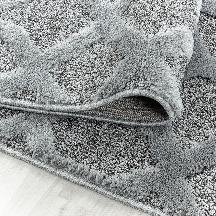 Rond scandinavisch vloerkleed - Pitea Tile Grijs - 2