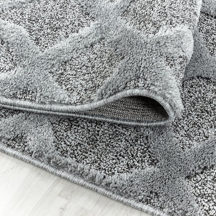 Scandinavisch vloerkleed - Pitea Tile Grijs - 4