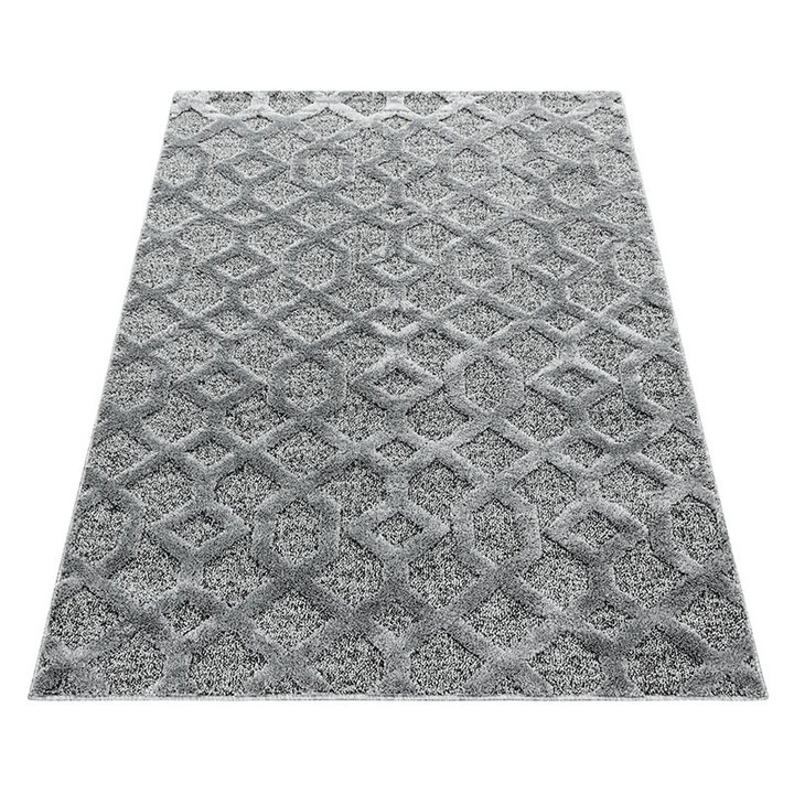 Scandinavisch vloerkleed - Pitea Tile Grijs - 2