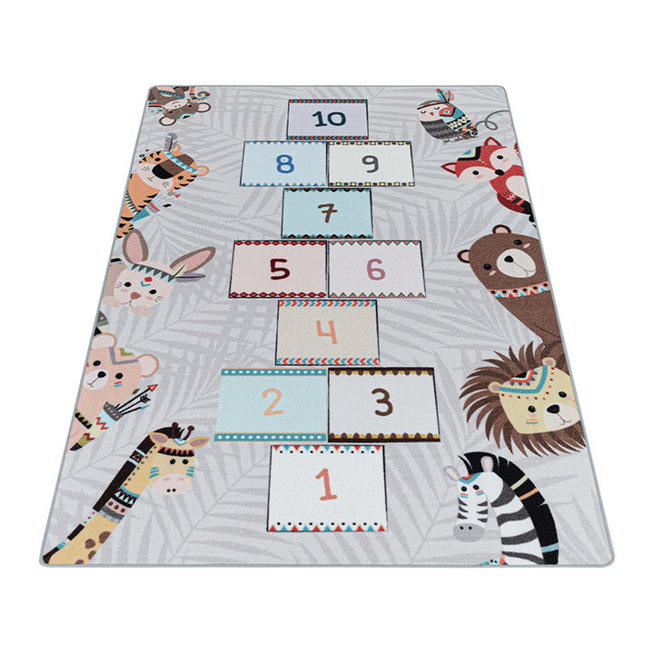 Speelkleed - Pleun Dieren Hinkelbaan Grijs - 2
