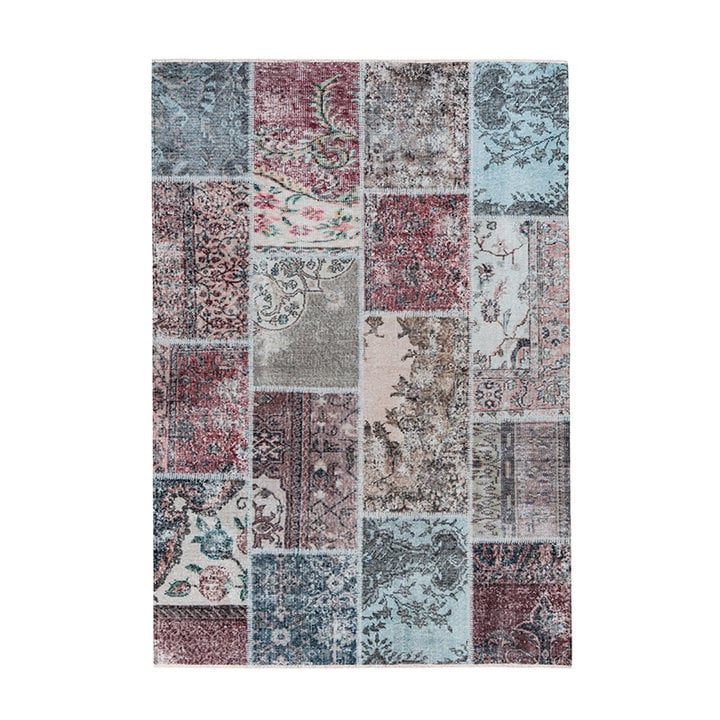 Patchwork vloerkleed - Toska Multicolor Rood - 1