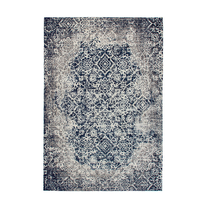 Vintage vloerkleed - Ramble Stamp Blauw/Grijs - 1