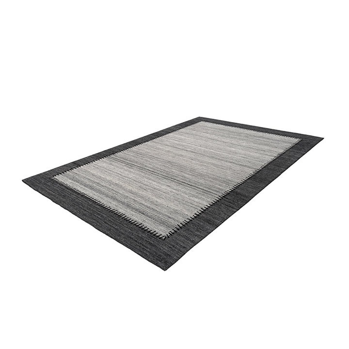 Wollen vloerkleed - Prettily Edge Grijs/Antraciet - 2