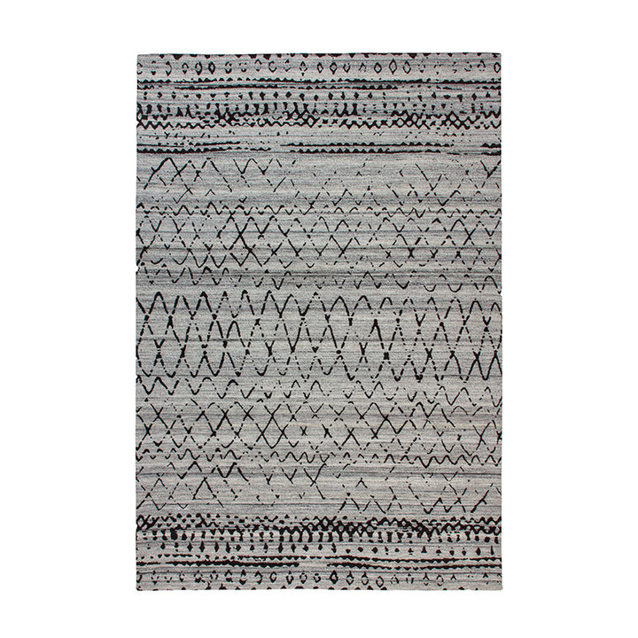 Wollen vloerkleed - Prettily Outline Beige/Grijs - 1