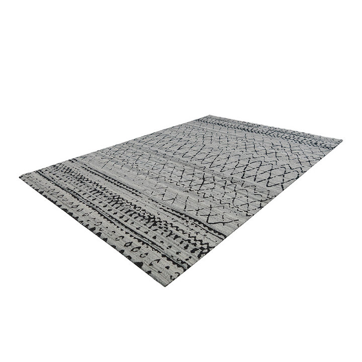 Wollen vloerkleed - Prettily Outline Beige/Grijs - 2