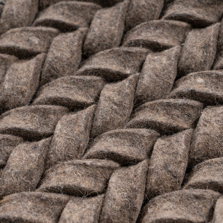 Wollen vloerkleed - Braid Taupe - 3