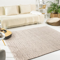 Wollen vloerkleed - Braid Creme