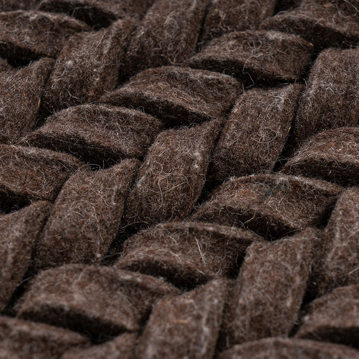 Wollen vloerkleed - Braid Bruin - 3