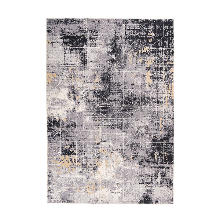 Modern vloerkleed - Piemonte Miscela Antraciet/Creme - 1