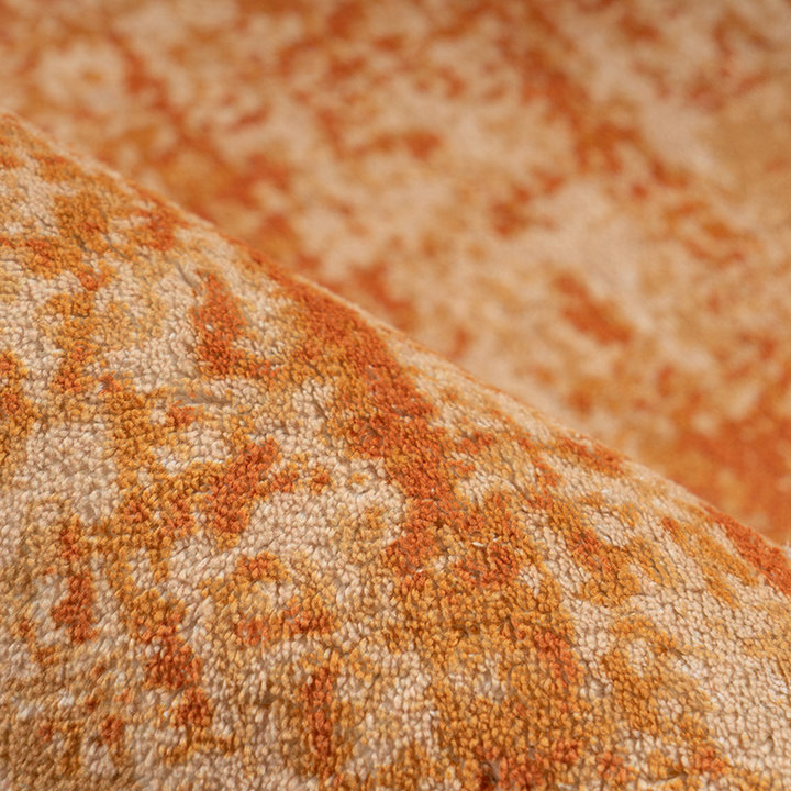 Laagpolig vloerkleed - Piemonte Plain Oranje - 3