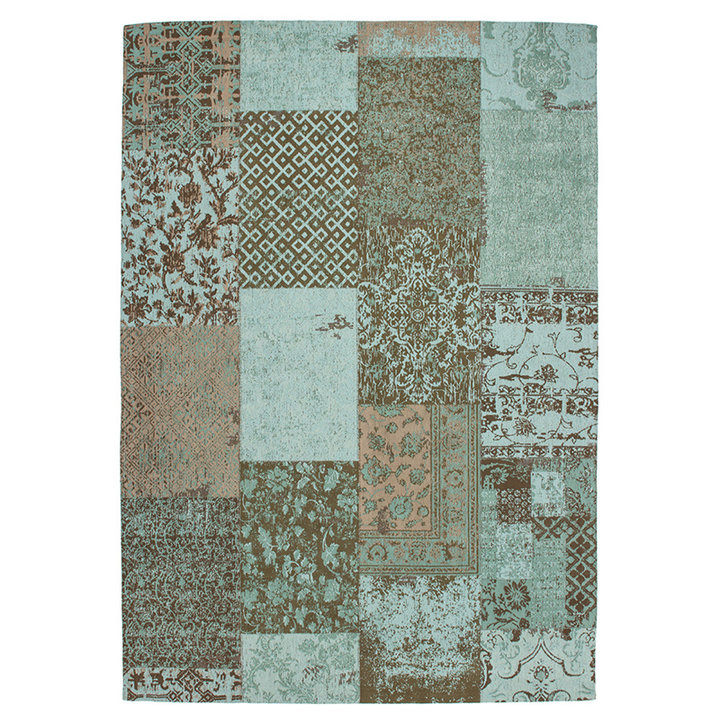 Patchwork vloerkleed - Splendid Turquoise - 1