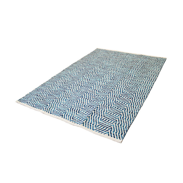 Modern vloerkleed - Abstruse Current Blauw - 2