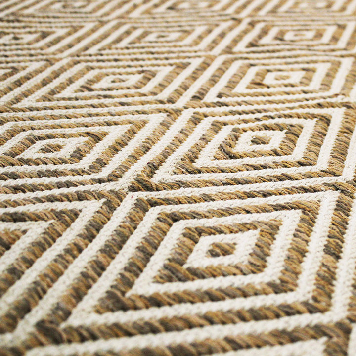 Modern vloerkleed - Abstruse Diamond Beige/Bruin - 4