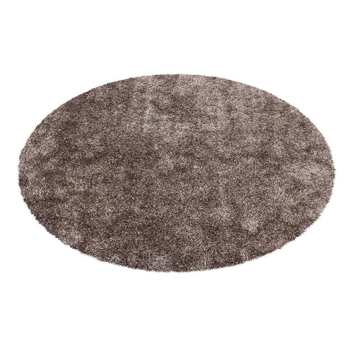 Rond hoogpolig vloerkleed - Snuggy Taupe - 2