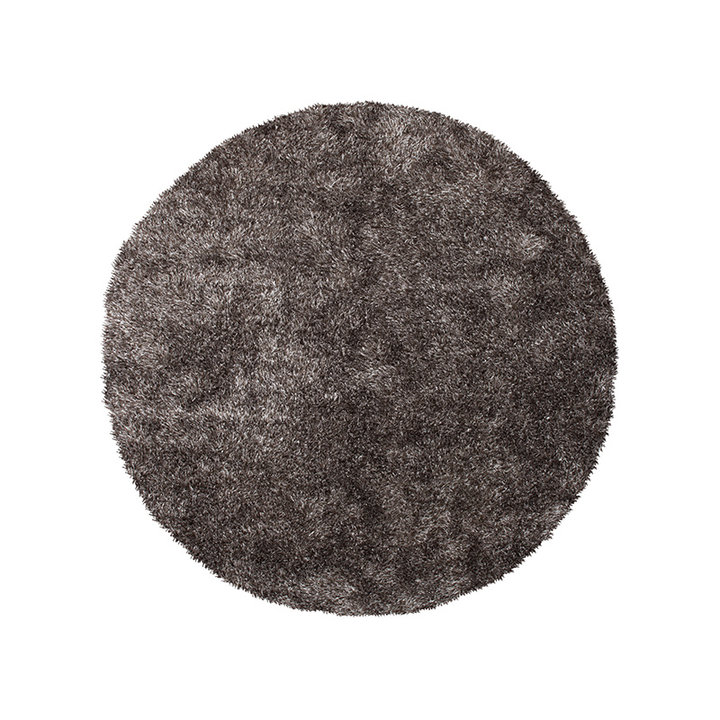 Rond hoogpolig vloerkleed - Snuggy Bruin - 1