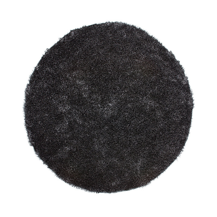 Rond hoogpolig vloerkleed - Snuggy Antraciet - 1