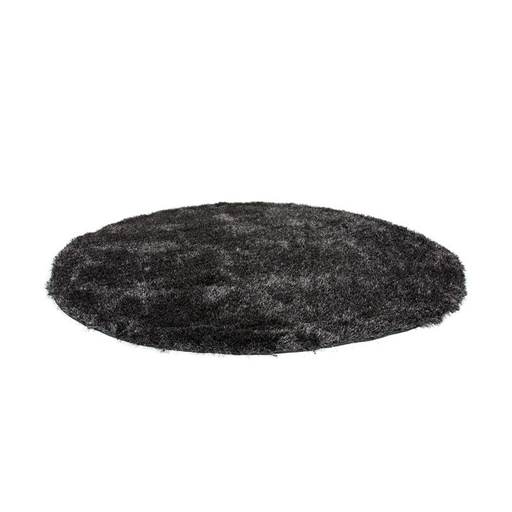 Rond hoogpolig vloerkleed - Snuggy Antraciet - 2