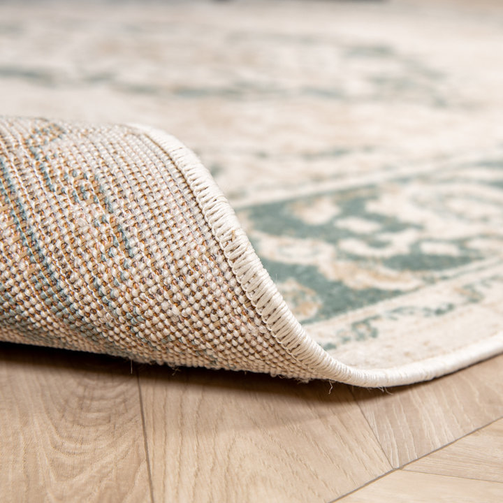 Vintage vloerkleed - Spring Medaillon Creme/Groen - 4