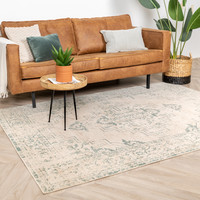 Vintage vloerkleed – Spring Ethnic Creme Groen
