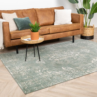 Vintage vloerkleed – Spring Ethnic Groen Creme