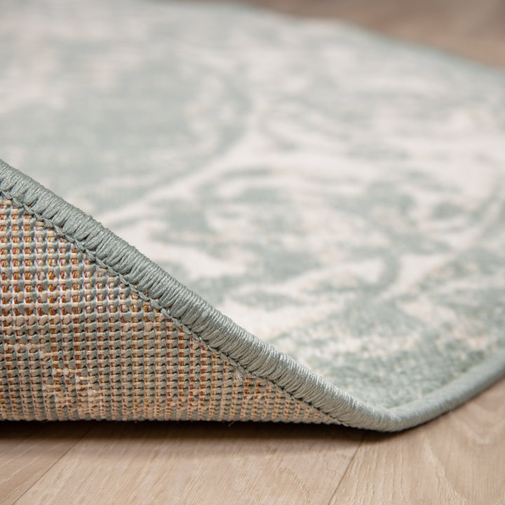 Rond vintage vloerkleed - Spring Medaillon Groen/Creme - 4